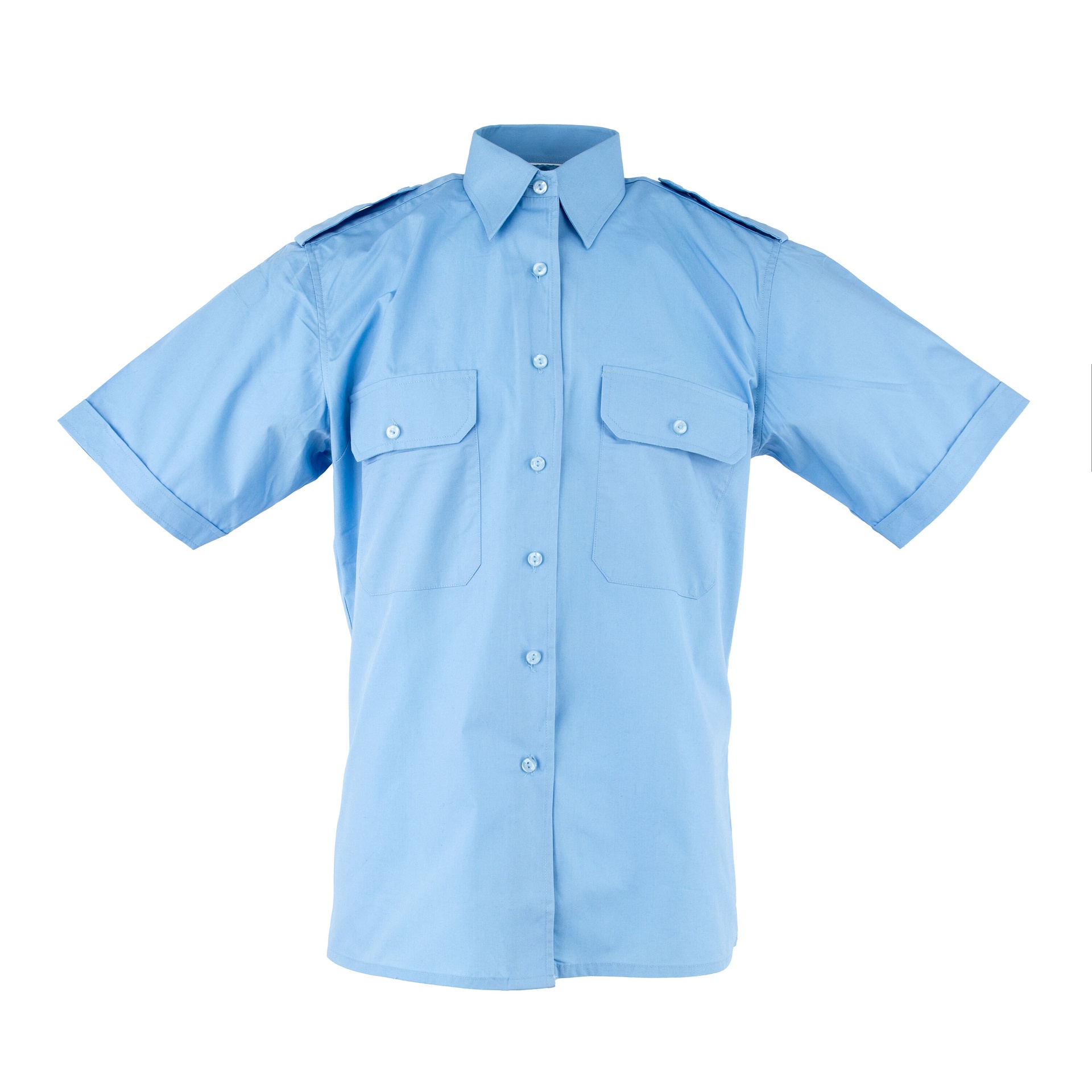 army dress blues short sleeve shirt Dutch Sky Blue BDU w/ Pockets | Women's | Issued male air force blues uniform