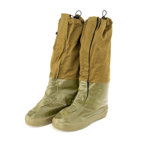 [63612] Dutch Army OD Overboots w/ Zipper | Issued