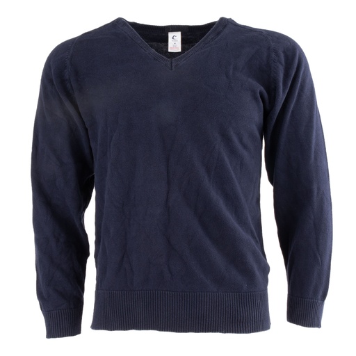 [48812] British Navy Blue V-Neck Sweater | Issued