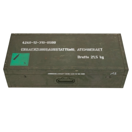 [4832] German Wooden Oxygen Bottle Transport Box | Issued