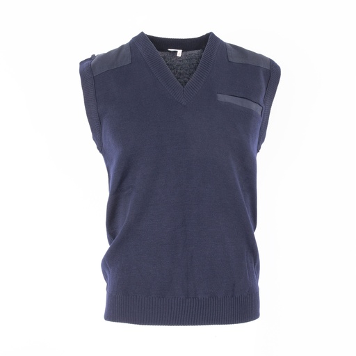 [4754] Dutch Navy Blue Wool V-Neck Sweater Vest | Unissued