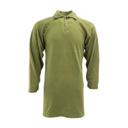 [4661] Danish Royal Army OD Long Sleeve Polo Shirt | Issued