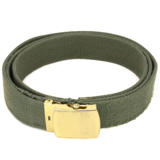 [4636OD] Dutch Army OD Canvas Web Belt | Issued