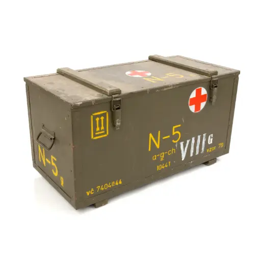 [57914-N-5H] Czech N-5H Medical Wooden Box | No Drawers | Issued