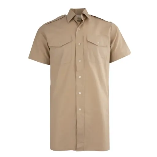 [48887] British Army Short Sleeve Fawn Shirt | Issued