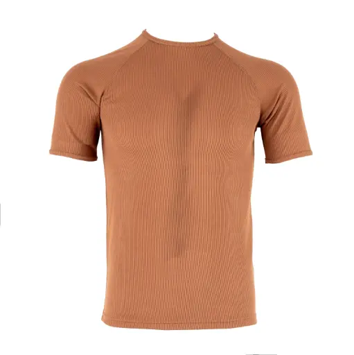 [636101] Dutch Brown Ribbed T-Shirt | Issued