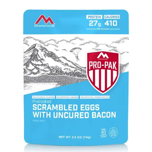 [50-457] Scrambled Eggs with Bacon | Mountain House Freeze Dried Food ProPak