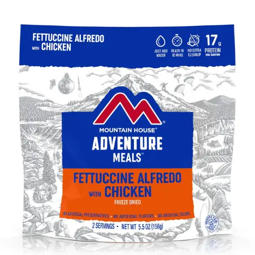 [55-178] Fettuccine Alfredo with Chicken | Mountain House Freeze Dried Food Pouch