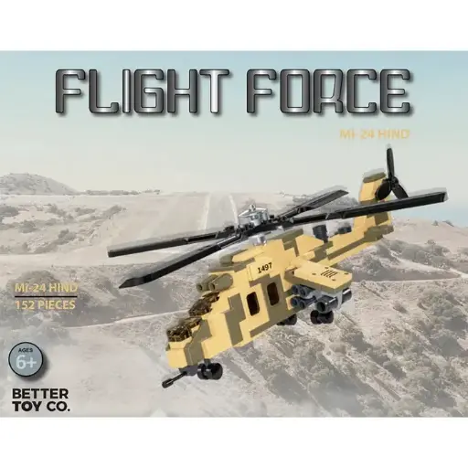 [C0149-7] Mi-24 Hind Helicopter Flight Force Building Brick Kit (152 pcs)