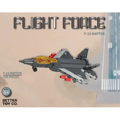 [C0149-8] F-22 Raptor Fighter Jet Building Brick Kit (109 pcs)