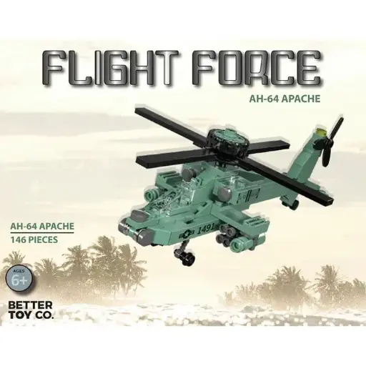 [C0149-1] AH-64 Apache Helicopter Building Brick Kit (146 pcs)