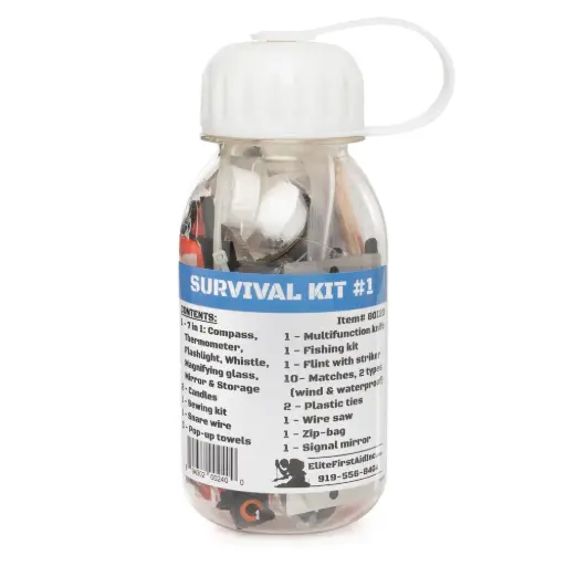 [FA1-80123] Survival Kit Bottle | Elite First Aid