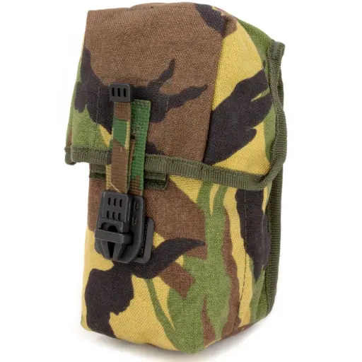 [4628-B] Dutch Woodland DPM MOLLE Pouch | Style B | 3" x 3" x 5.25" | Issued