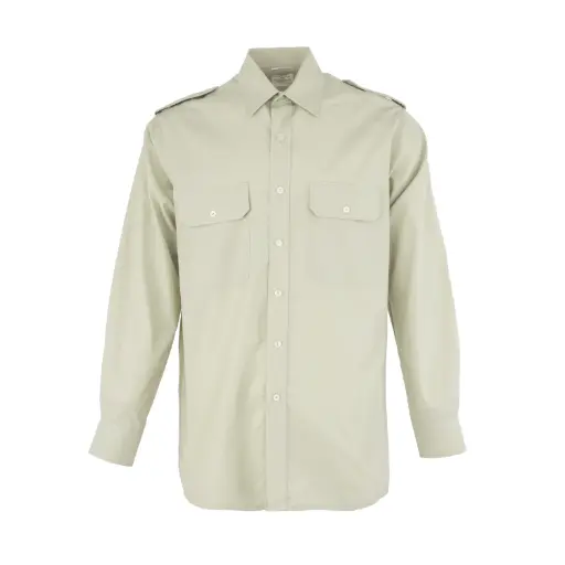 [4761] Dutch Army Sage Green Long Sleeve BDU Shirt w/ Pockets | Issued