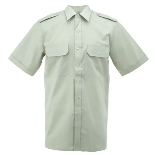 [4761-SS] Dutch Army Sage Green Short Sleeve BDU Shirt w/ Pockets | Issued