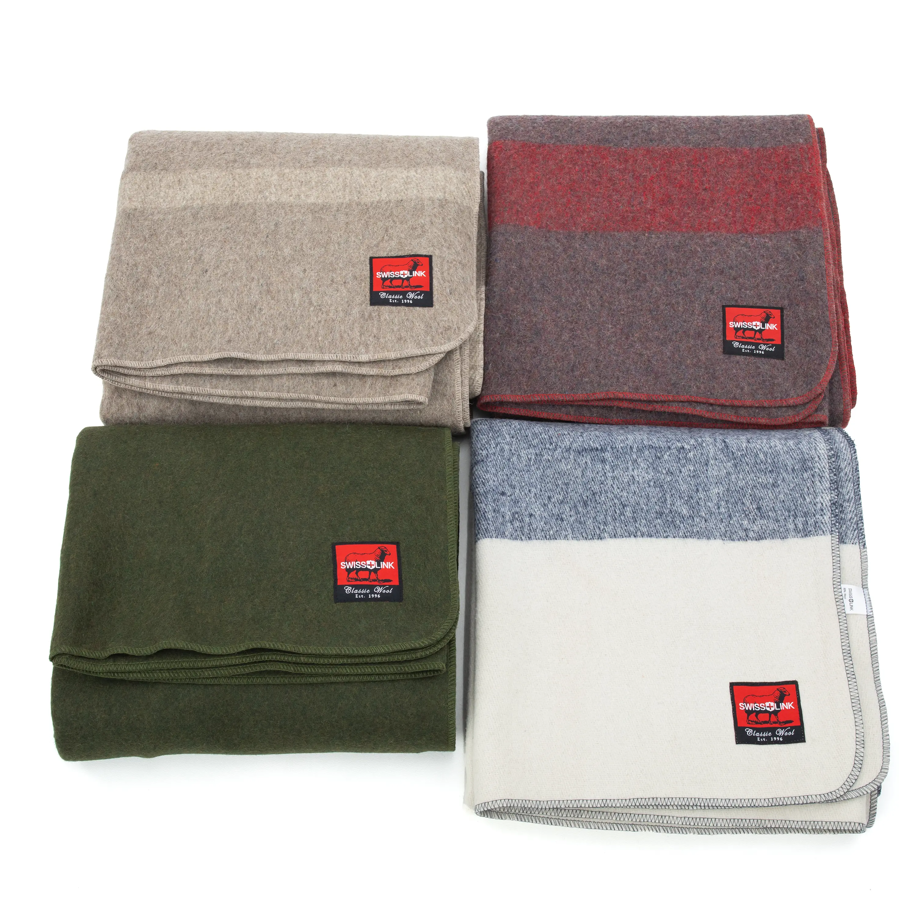 Military Collection | Four Swiss Link Classic Wool Blankets