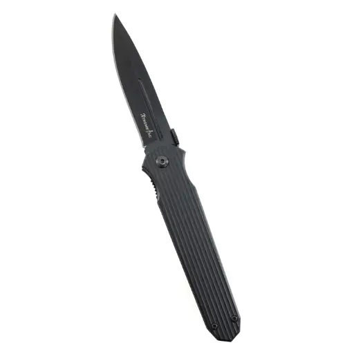 [XT 464-45BK] 4" Black Shadow Manual Open Folding Knife with Belt Clip | REX