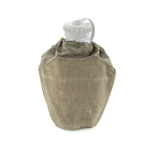 [67244] Austrian Military Issue Canteen Pouch - OD Green | 8 3/4" x 7 1/4" x 3" | Issued