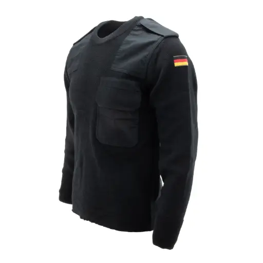 [67251] German Armed Forces (Bundeswehr) Wool Commando Sweater | Black | Issued
