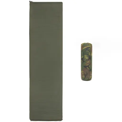 [4572-WD] Dutch Army OD Bedroll / Air Mattress with Woodland DPM Bag | Issued